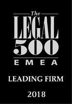 Legal 500 - Leading Firm 2018
