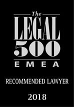 Legal 500 - Recommended Lawyer 2018