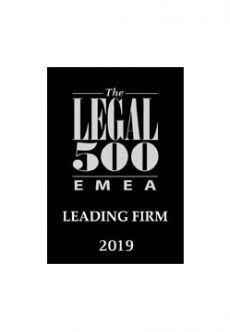 Legal 500 - Leading Firm 2019